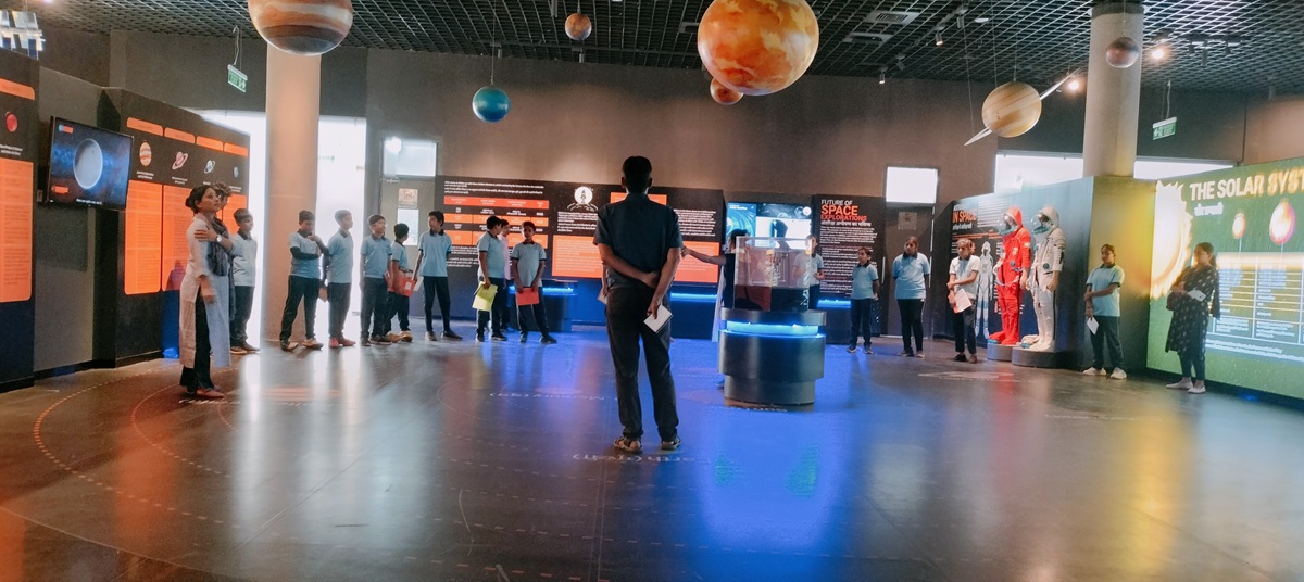 Learning about the solar system at the science centre