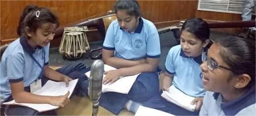 Recording shishukunj songs in a studio