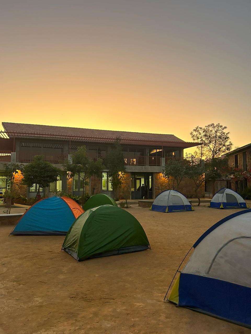 Night stay at school-Sleeping in tents