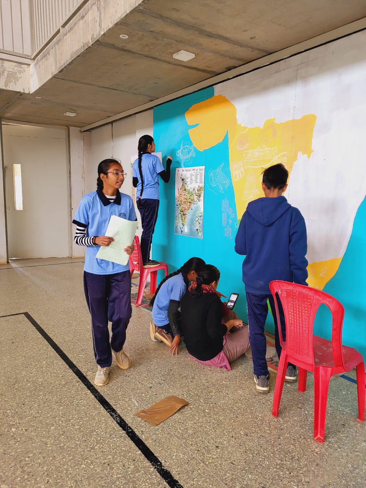 Painting a mural
