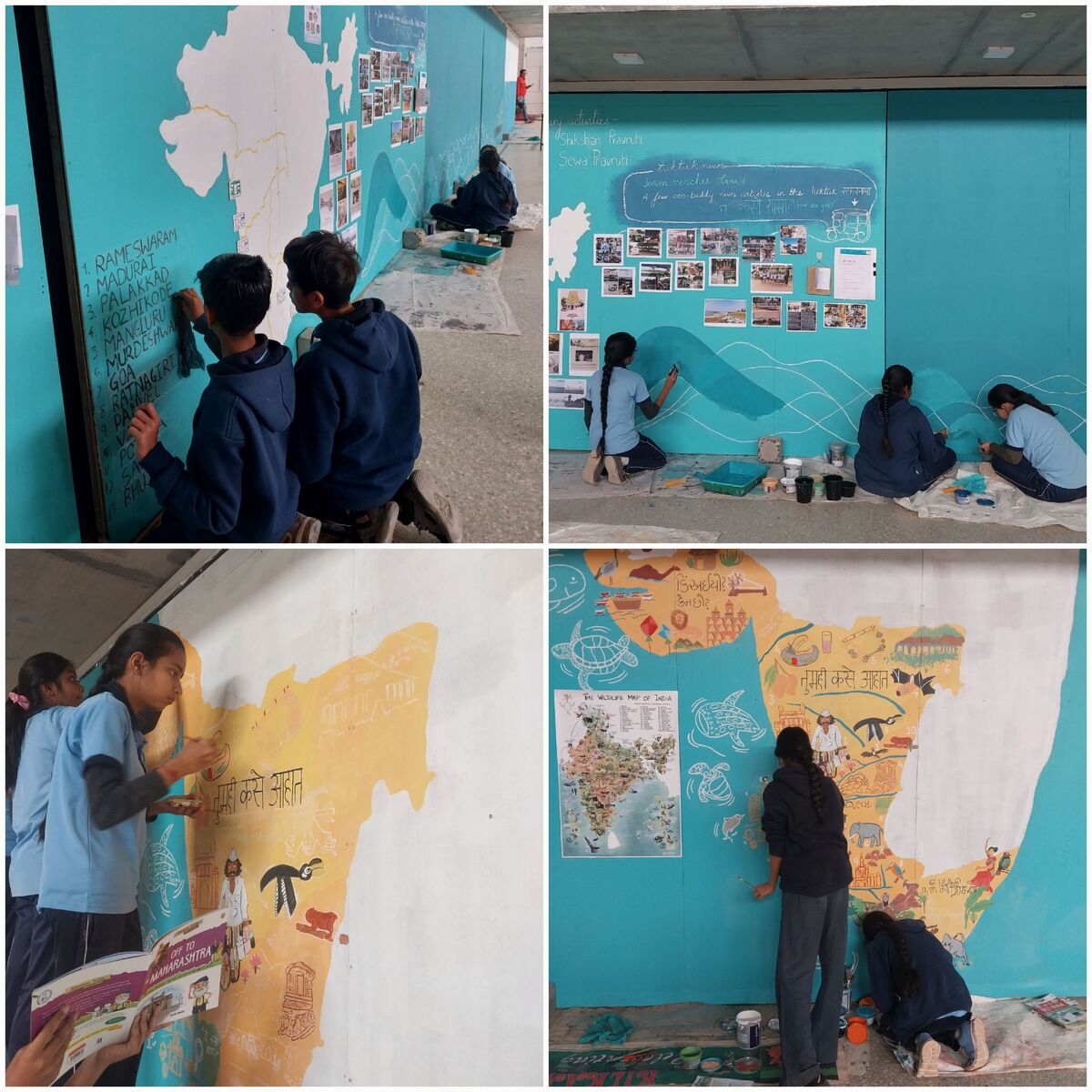 Budding artists at work