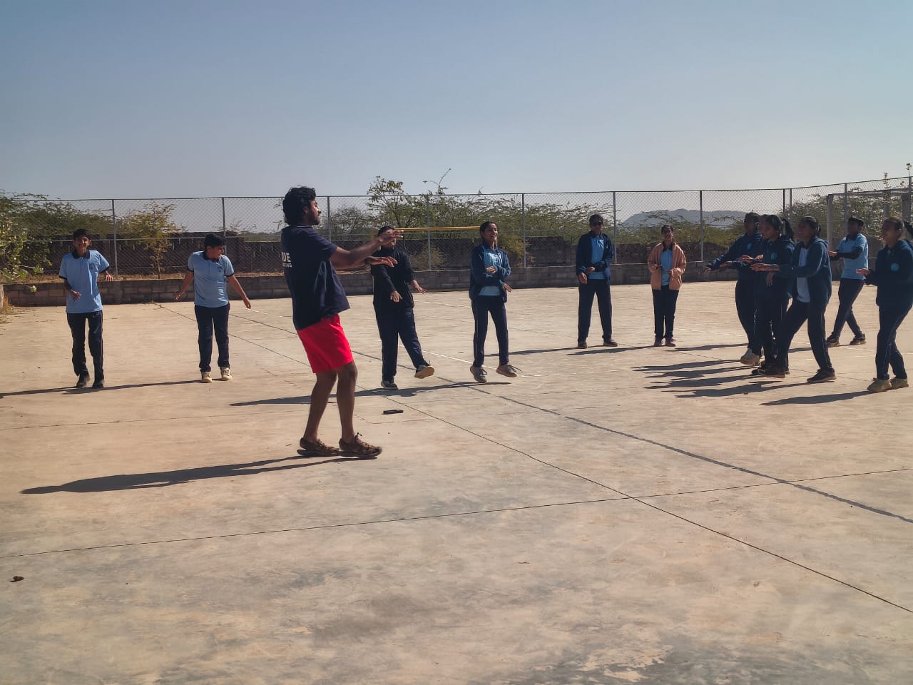 vyanbhai training children for Abu trek
