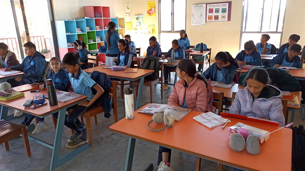 Well lit Spacious classroom